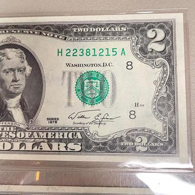 1934 Five Dollar Bill, Uncut $2 Bills, $500 Gold Certificate (ST-SS)