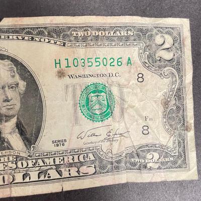 1934 Five Dollar Bill, Uncut $2 Bills, $500 Gold Certificate (ST-SS)