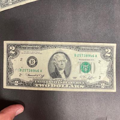 1934 Five Dollar Bill, Uncut $2 Bills, $500 Gold Certificate (ST-SS)