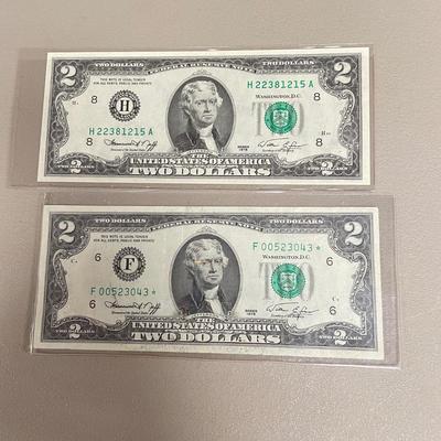 1934 Five Dollar Bill, Uncut $2 Bills, $500 Gold Certificate (ST-SS)