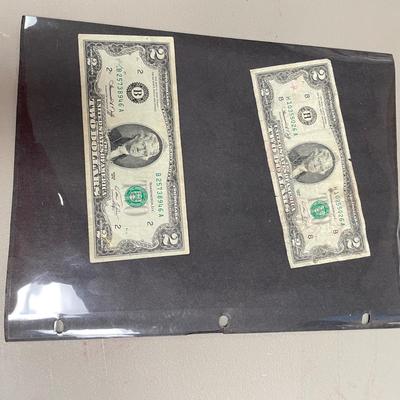 1934 Five Dollar Bill, Uncut $2 Bills, $500 Gold Certificate (ST-SS)