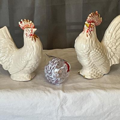Glass Roosters