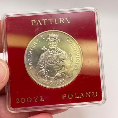 Four Silver Polish Coins incl 1983 Pope John Paul II (ST-SS)