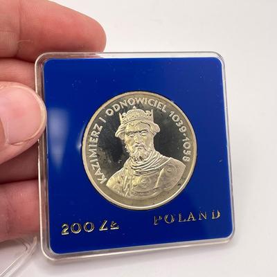 Four Silver Polish Coins incl 1983 Pope John Paul II (ST-SS)