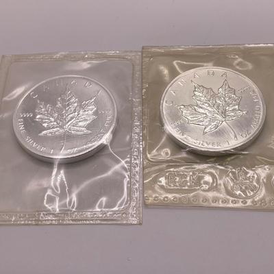 Nine Canadian Silver $5 Coins (ST-SS)