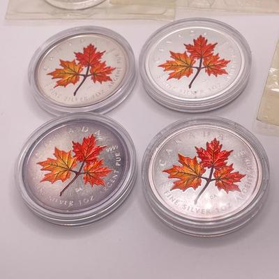 Nine Canadian Silver $5 Coins (ST-SS)