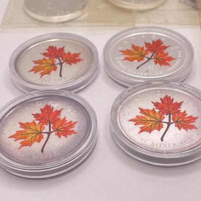 Nine Canadian Silver $5 Coins (ST-SS)