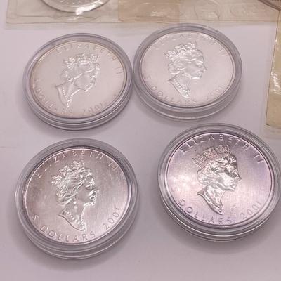Nine Canadian Silver $5 Coins (ST-SS)