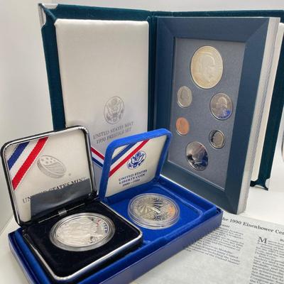Mint 1990 Prestige Set, Silver Liberty Dollars (ST-SS)