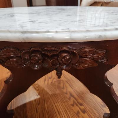 Antique Marble Top Coffee Table