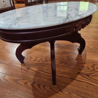 Antique Marble Top Coffee Table