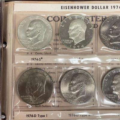 Two Eisenhower Dollar Coin Books (ST-SS)