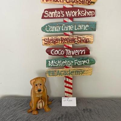 Colorful Christmas Road Sign