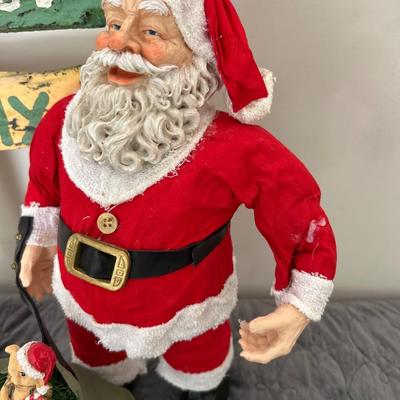 Wonderful Colorful Christmas Sign and Santa