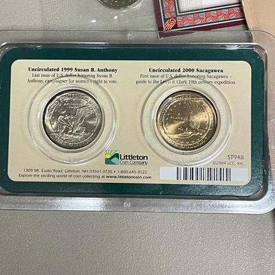 Sacagawea and Susan B Anthony Dollar Coins (ST-SS)