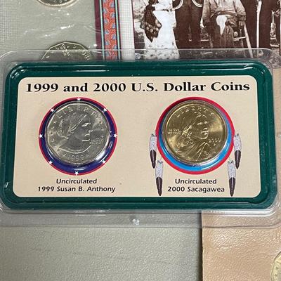 Sacagawea and Susan B Anthony Dollar Coins (ST-SS)