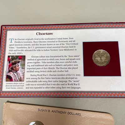 Sacagawea and Susan B Anthony Dollar Coins (ST-SS)