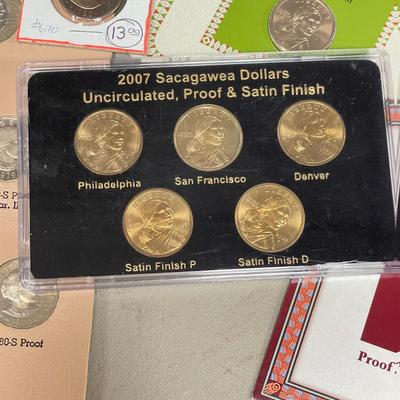 Sacagawea and Susan B Anthony Dollar Coins (ST-SS)