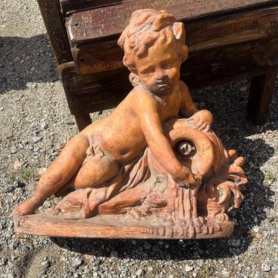Antique Fountain Top Cherup