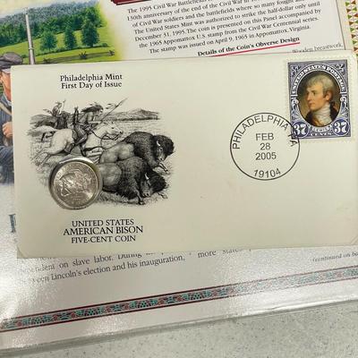 US Coin/Stamp Sets w/ Germany & Vietnam (ST-SS)