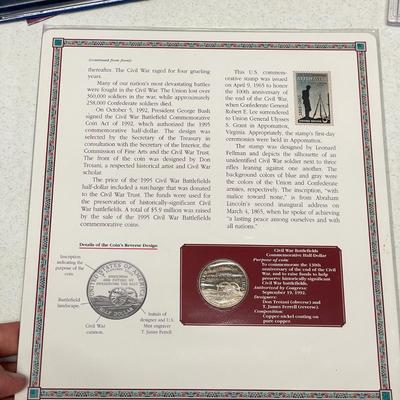 US Coin/Stamp Sets w/ Germany & Vietnam (ST-SS)