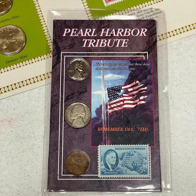 US Coin/Stamp Sets w/ Germany & Vietnam (ST-SS)