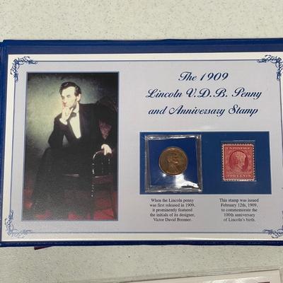 US Coin/Stamp Sets w/ Germany & Vietnam (ST-SS)