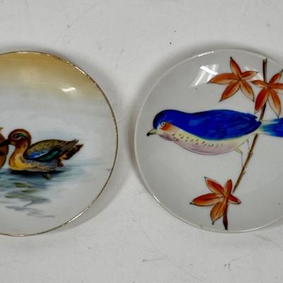 Vintage Pair of Japanese Bird Duck Wall Decor Plates