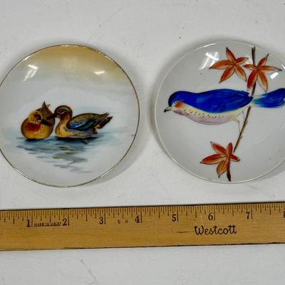 Vintage Pair of Japanese Bird Duck Wall Decor Plates