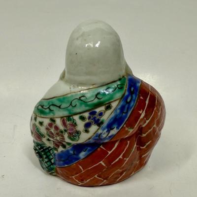 Vintage Chinese Porcelain Hotei Buddha of Happiness Figure