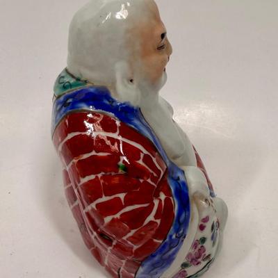 Vintage Chinese Porcelain Hotei Buddha of Happiness Figure