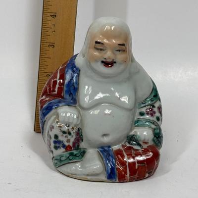 Vintage Chinese Porcelain Hotei Buddha of Happiness Figure