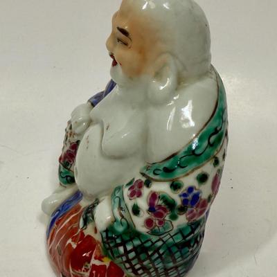 Vintage Chinese Porcelain Hotei Buddha of Happiness Figure