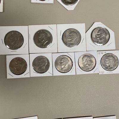 Large Lot of Eisenhower Dollar Coins (ST-SS)
