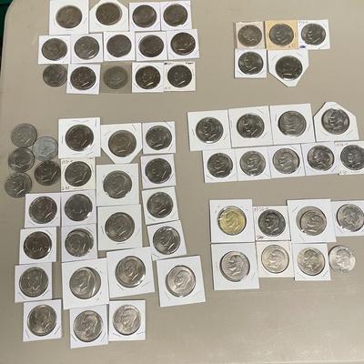Large Lot of Eisenhower Dollar Coins (ST-SS)