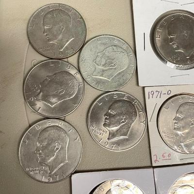 Large Lot of Eisenhower Dollar Coins (ST-SS)