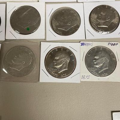 Large Lot of Eisenhower Dollar Coins (ST-SS)