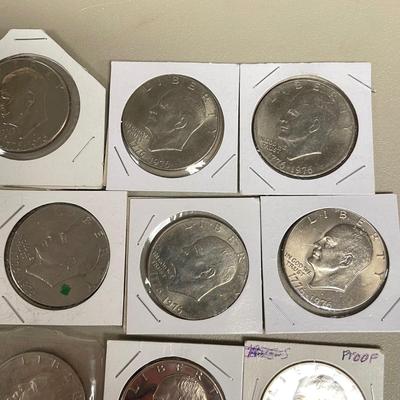 Large Lot of Eisenhower Dollar Coins (ST-SS)
