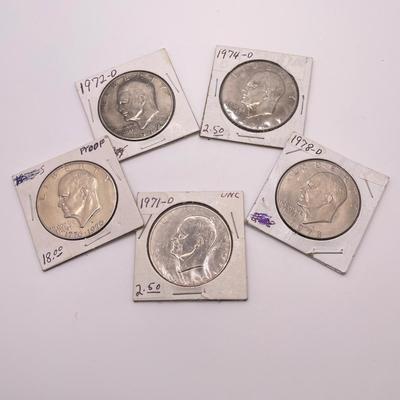 Large Lot of Eisenhower Dollar Coins (ST-SS)