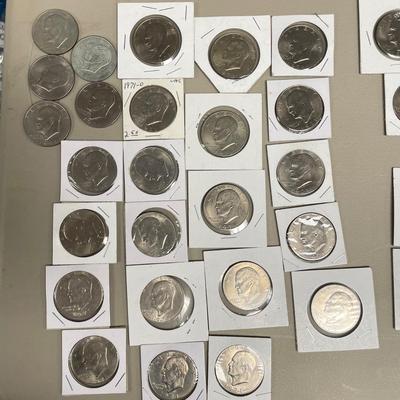 Large Lot of Eisenhower Dollar Coins (ST-SS)
