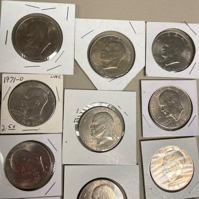 Large Lot of Eisenhower Dollar Coins (ST-SS)