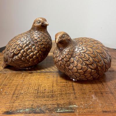 Porcelain Quail Figurines