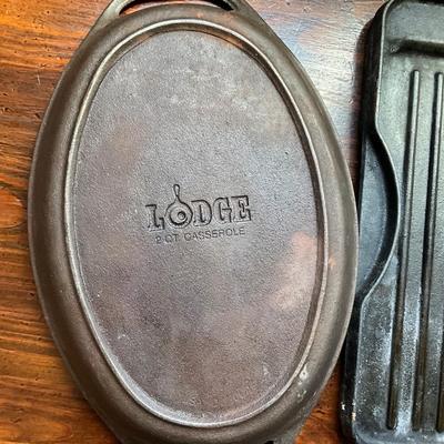 Cast Iron Cooking 2qt Casserole and grill for Camping