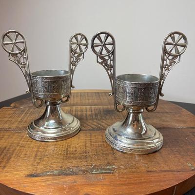 Silver plated Candle Holders