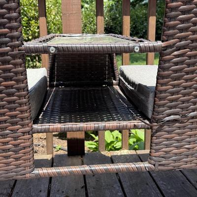 VINGLI Wicker Outdoor Loveseat (Y-DZ)