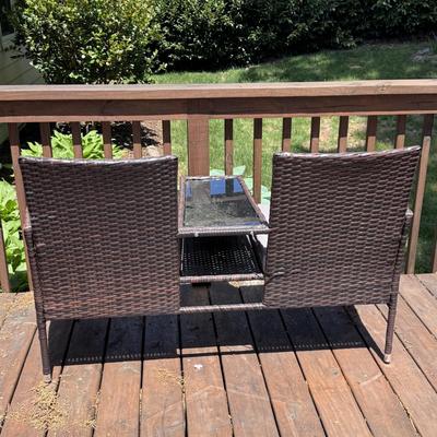 VINGLI Wicker Outdoor Loveseat (Y-DZ)