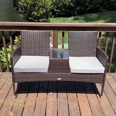 VINGLI Wicker Outdoor Loveseat (Y-DZ)