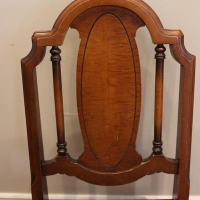 Vintage Mahogany Upholstered Side Chair