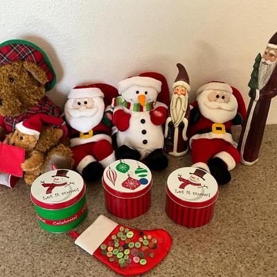 Battery Operated Stuffed Santas Plus