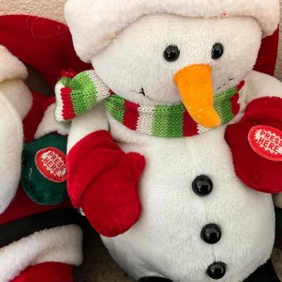 Battery Operated Stuffed Santas Plus